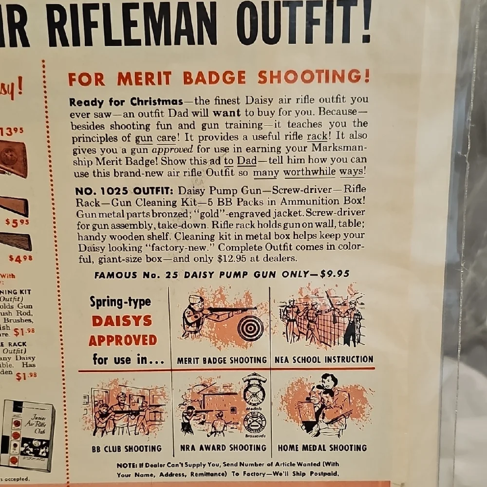 Daisy Air Rifleman Outfit Poster with Red and White Design